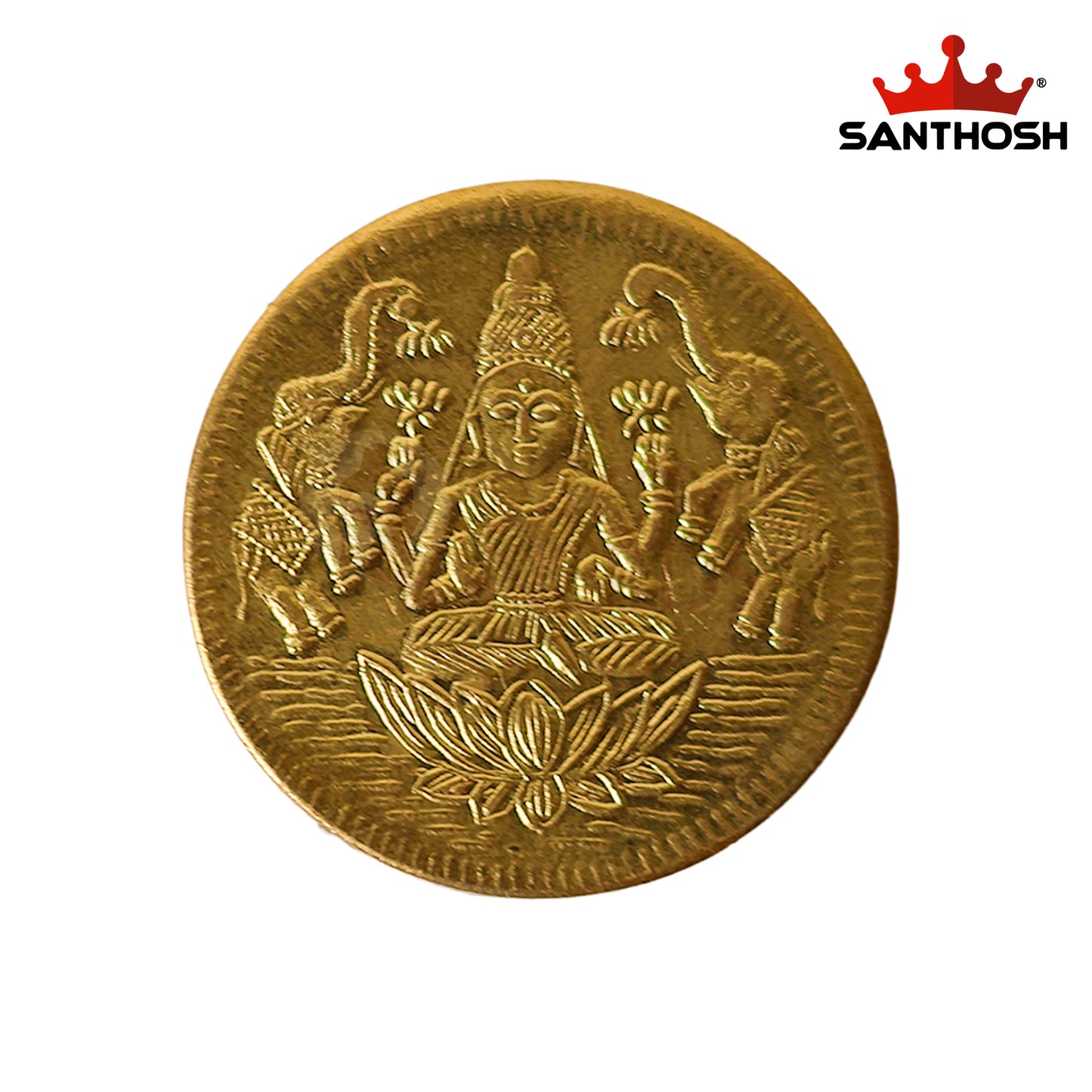 Sacred Needs Brass Pooja Coins – 10 Pieces Set | Traditional Hindu Temple & Pooja Articles for Lakshmi, Vishnu, and Prosperity Rituals