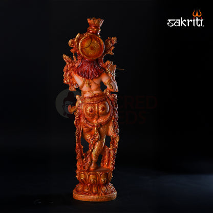 Sacred Needs Marble Dust Krishna Idol – 14 Inch (35.6 cm) Height | Beautiful Lord Krishna Statue for Temple, Pooja Room & Vastu Home Décor
