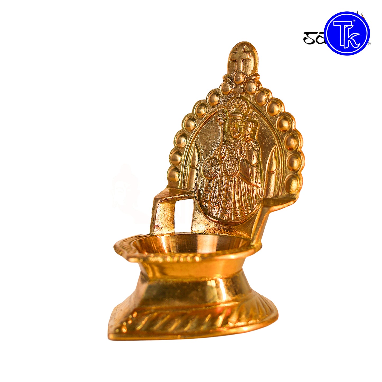 Brass Matha Vilakku – 3 Inch Length | Traditional Brass Oil Lamp for Pooja, Temple & Home Décor