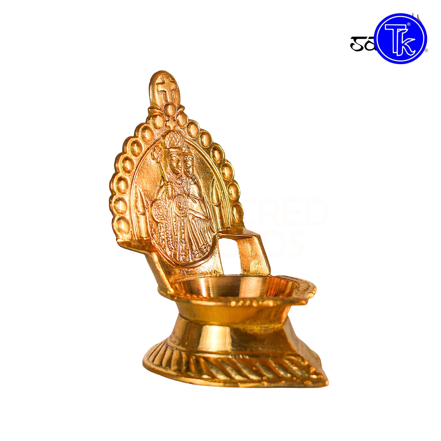 Brass Matha Vilakku – 3 Inch Length | Traditional Brass Oil Lamp for Pooja, Temple & Home Décor