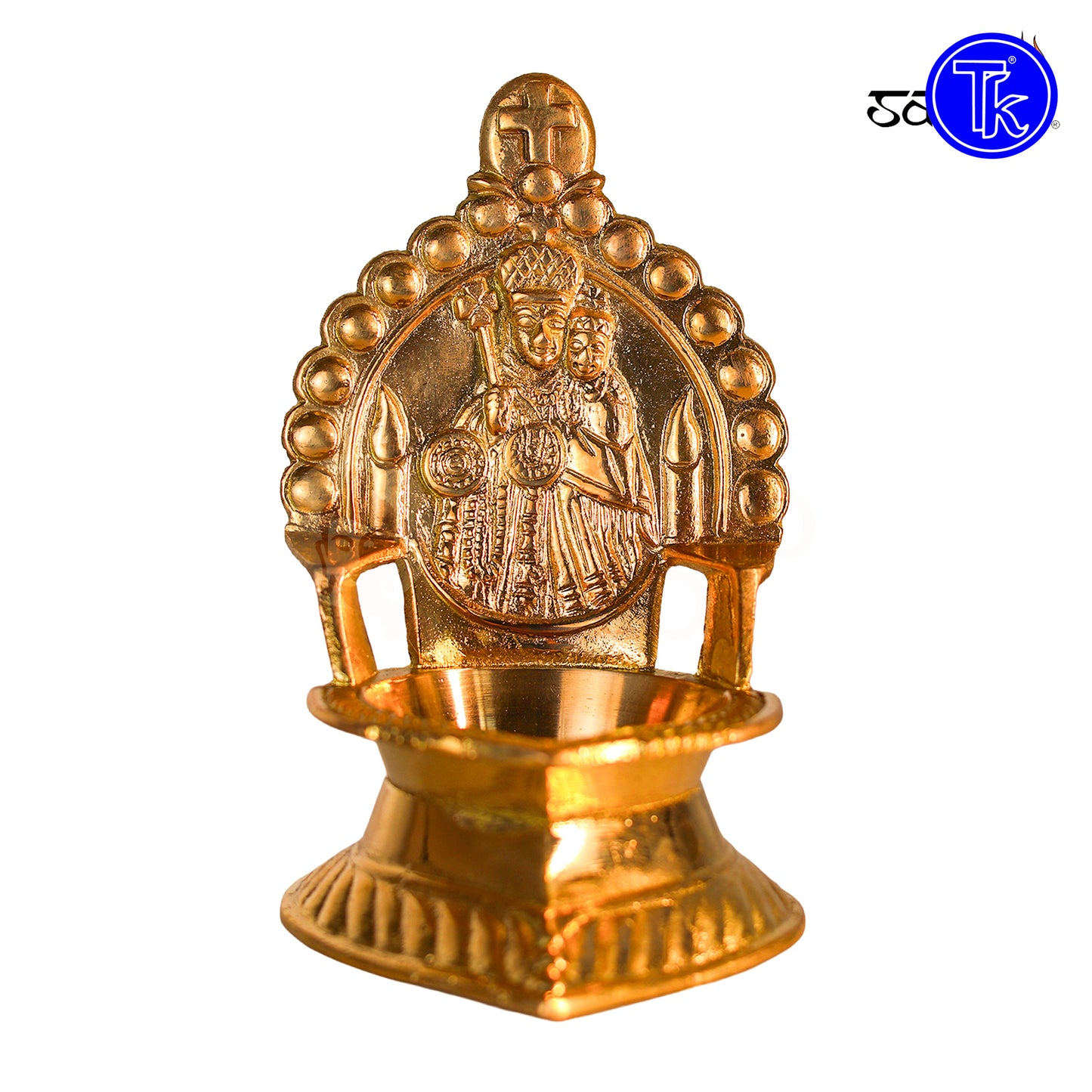 Brass Matha Vilakku – 3 Inch Length | Traditional Brass Oil Lamp for Pooja, Temple & Home Décor