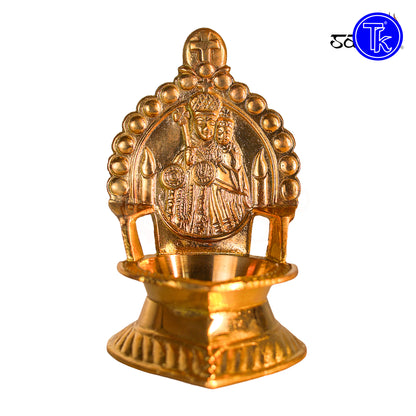 Brass Matha Vilakku – 3 Inch Length | Traditional Brass Oil Lamp for Pooja, Temple & Home Décor