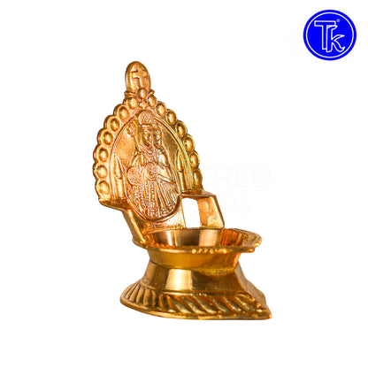 Brass Matha Vilakku – 3 Inch Length | Traditional Brass Oil Lamp for Pooja, Temple & Home Décor