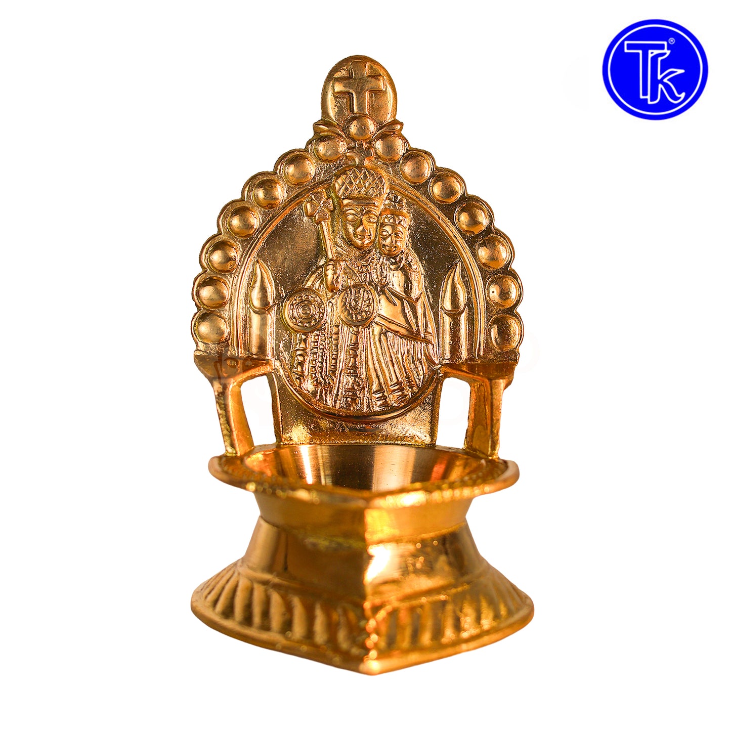 Brass Matha Vilakku – 3 Inch Length | Traditional Brass Oil Lamp for Pooja, Temple & Home Décor