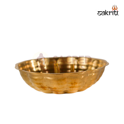 Sacred Needs ICC Plate Agarbatti Stand – 3.4 Inch (8.6 cm) Diameter | Brass Finish Incense Stick Holder for Pooja & Home Temple