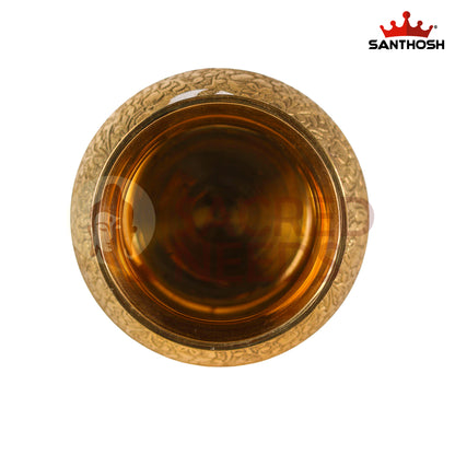 Brass Emboss Kavadi Chambu – 3.5 Inch Length | Traditional Brass Pot for Pooja, Abhishekam & Temple Rituals