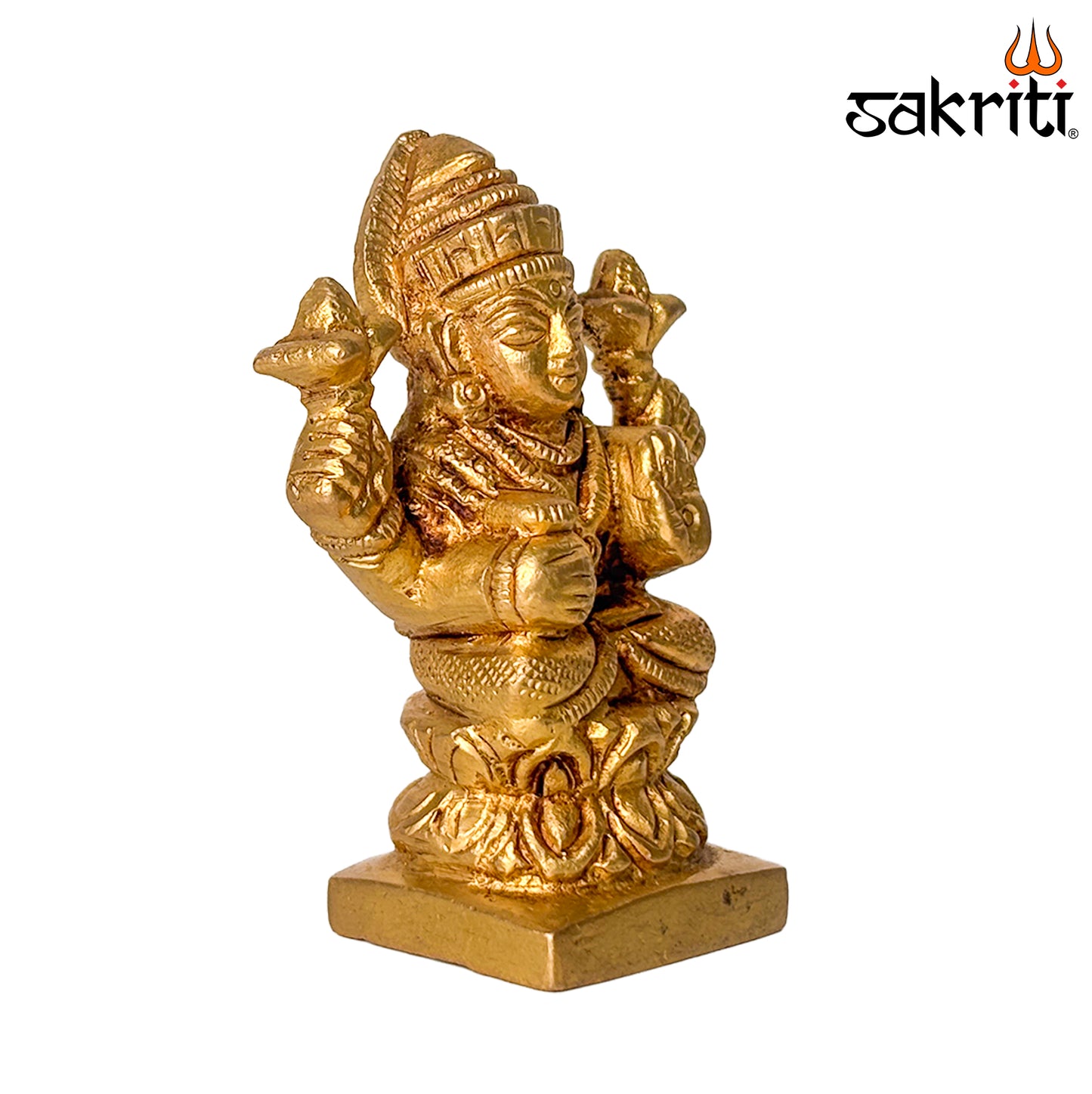 Brass Lakshmi – 2.5 Inch Height | Goddess Lakshmi Idol for Temple, Pooja Room & Wealth Decor