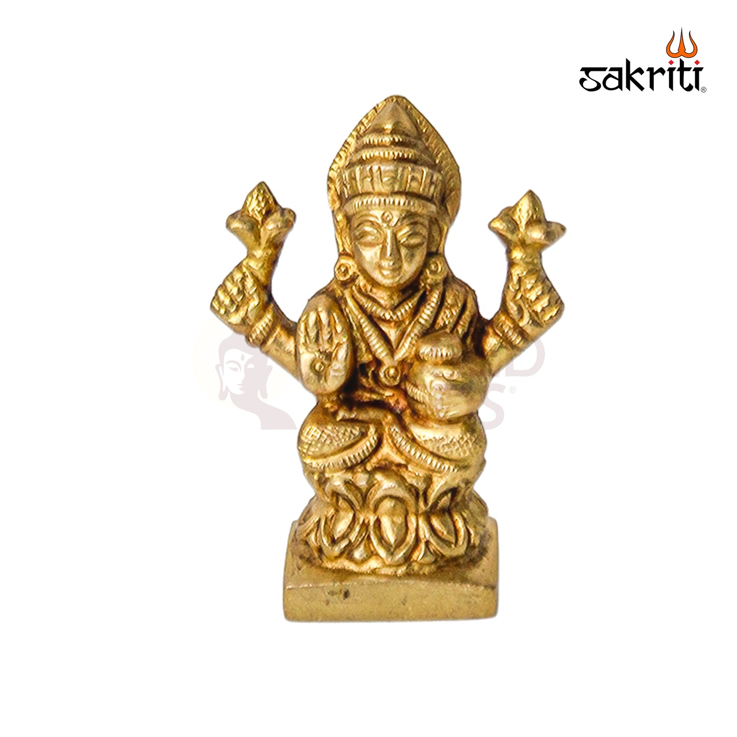 Brass Lakshmi – 2.8 Inch Height | Small Lakshmi Idol for Pooja Room, Temple & Home Decor