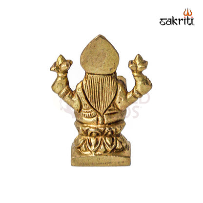 Brass Lakshmi – 2.8 Inch Height | Small Lakshmi Idol for Pooja Room, Temple & Home Decor