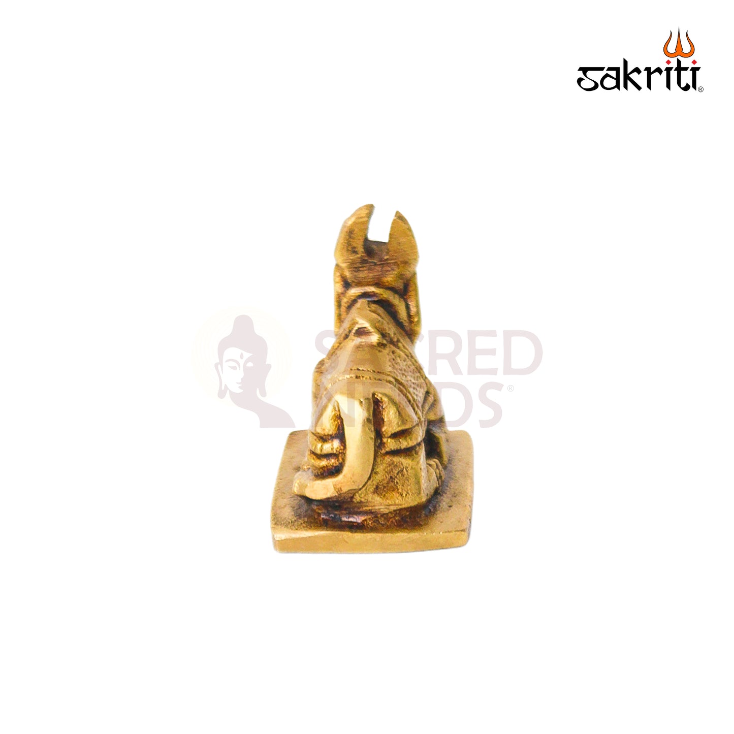 Brass Nandhi – 1.5 Inch Height | Sacred Bull Nandi Idol for Temple, Pooja Room & Spiritual Decor