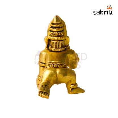 Brass Ladoo Krishna – 2.2 Inch Height | Baby Krishna with Ladoo Idol for Temple, Pooja Room & Home Decor