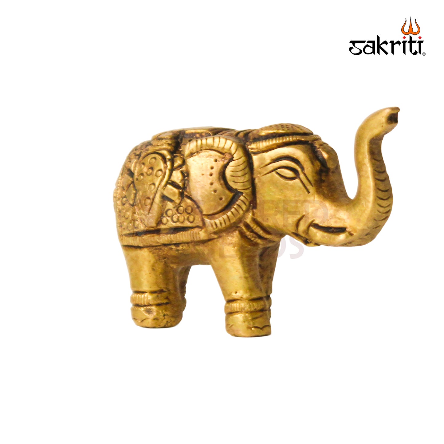 Brass Elephant – 1.7 Inch Height | Miniature Brass Elephant Idol for Pooja Room & Home Decor