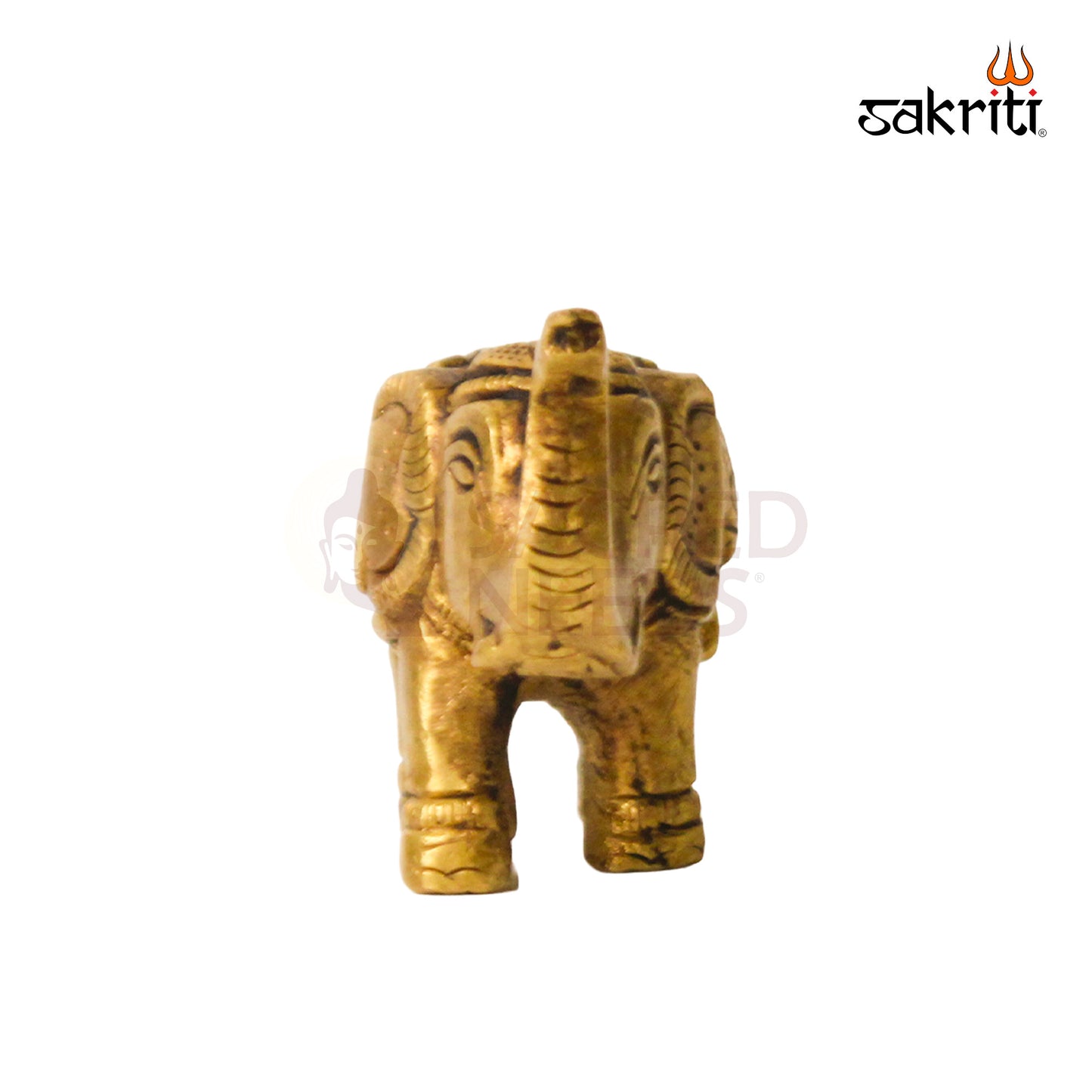 Brass Elephant – 1.7 Inch Height | Miniature Brass Elephant Idol for Pooja Room & Home Decor