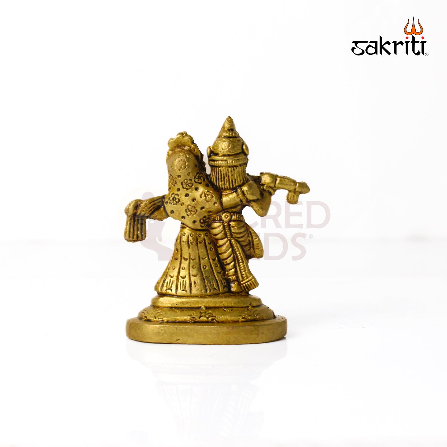 Brass Radha Krishna – 3.5 Inch Height | Brass Radha Krishna Idol for Temple, Pooja Room & Home Decor