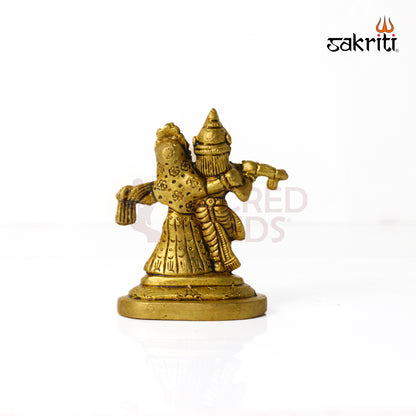 Brass Radha Krishna – 3.5 Inch Height | Brass Radha Krishna Idol for Temple, Pooja Room & Home Decor