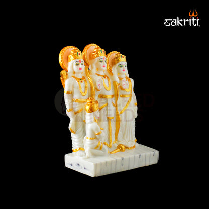 Marble Dust Ram Darbar – 8.4 Inch Height | Ram Darbar Idol Figurine for Temple & Spiritual Decor