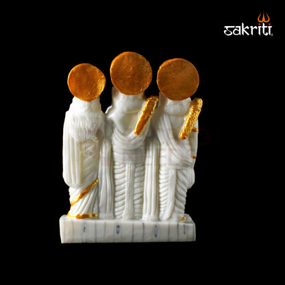 Marble Dust Ram Darbar – 8.4 Inch Height | Ram Darbar Idol Figurine for Temple & Spiritual Decor