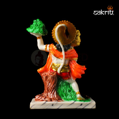 Marble Dust Hanuman – 11 Inch Height | Bajrangbali Hanuman Idol Statue for Temple & Spiritual Decor