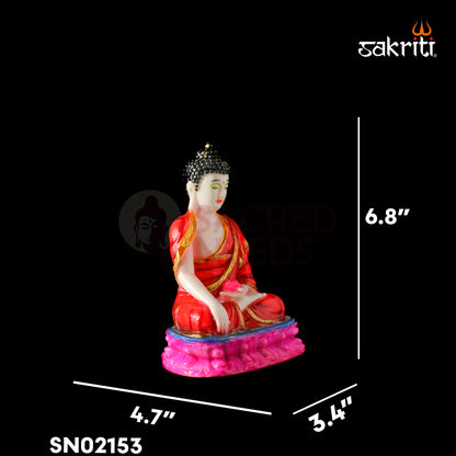 Marble Dust Sleeping Buddha – 6.8 Inch Height | Reclining Buddha Statue for Meditation & Home Decor