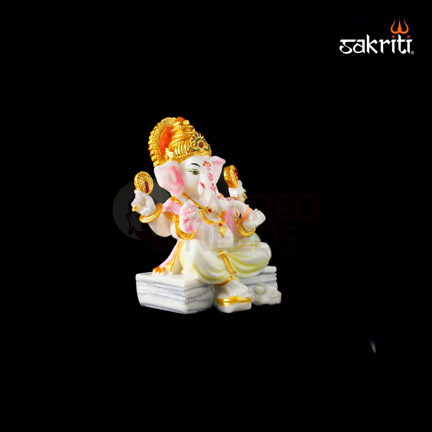 Marble Dust Ganesha – 6.7 Inch Height | Lord Ganesha Idol Statue for Temple, Pooja Room & Home Decor