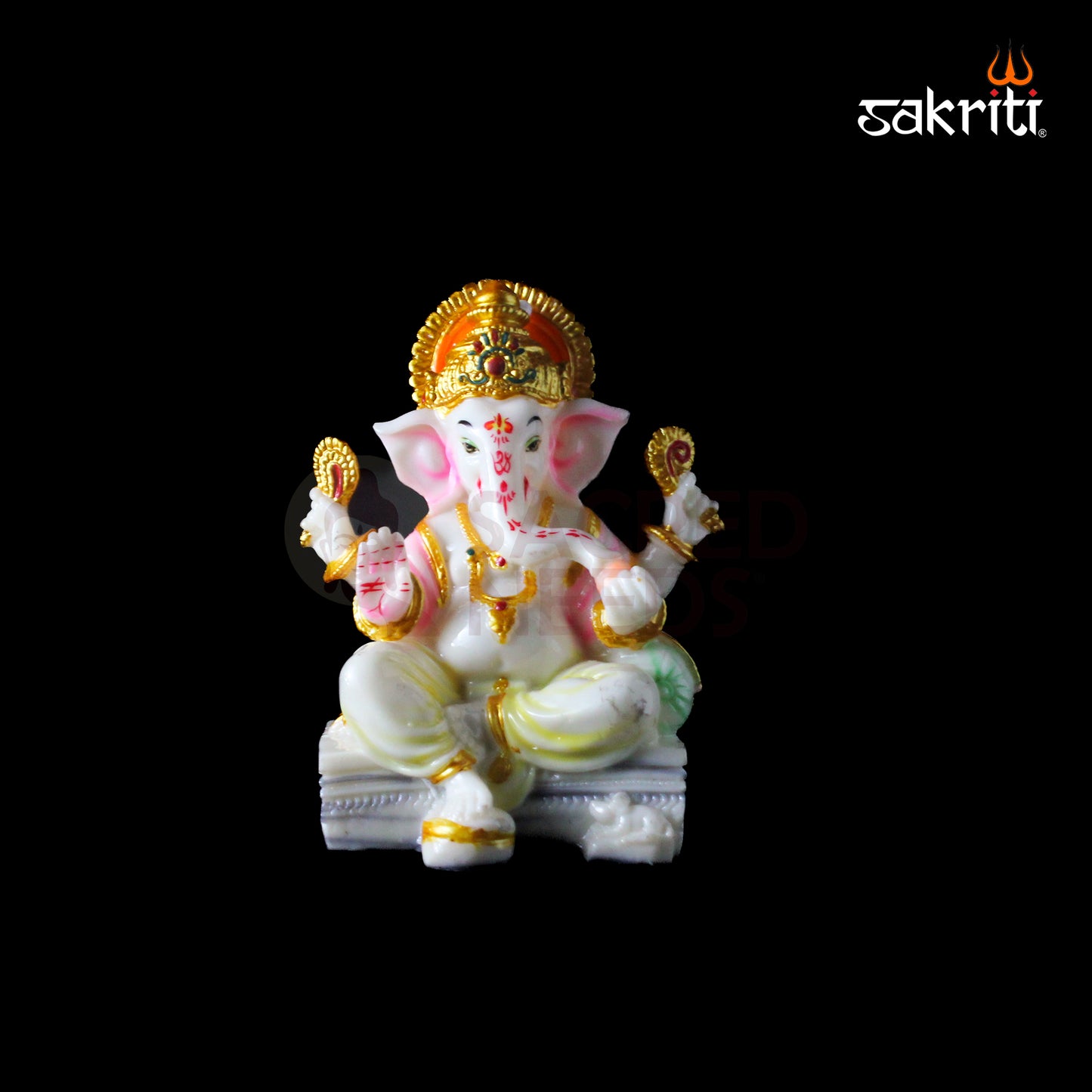 Marble Dust Ganesha – 6.7 Inch Height | Lord Ganesha Idol Statue for Temple, Pooja Room & Home Decor