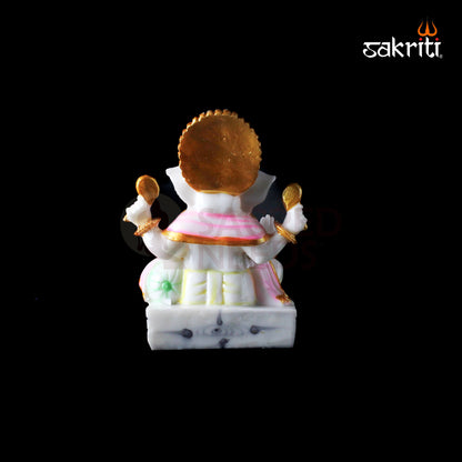 Marble Dust Ganesha – 6.7 Inch Height | Lord Ganesha Idol Statue for Temple, Pooja Room & Home Decor