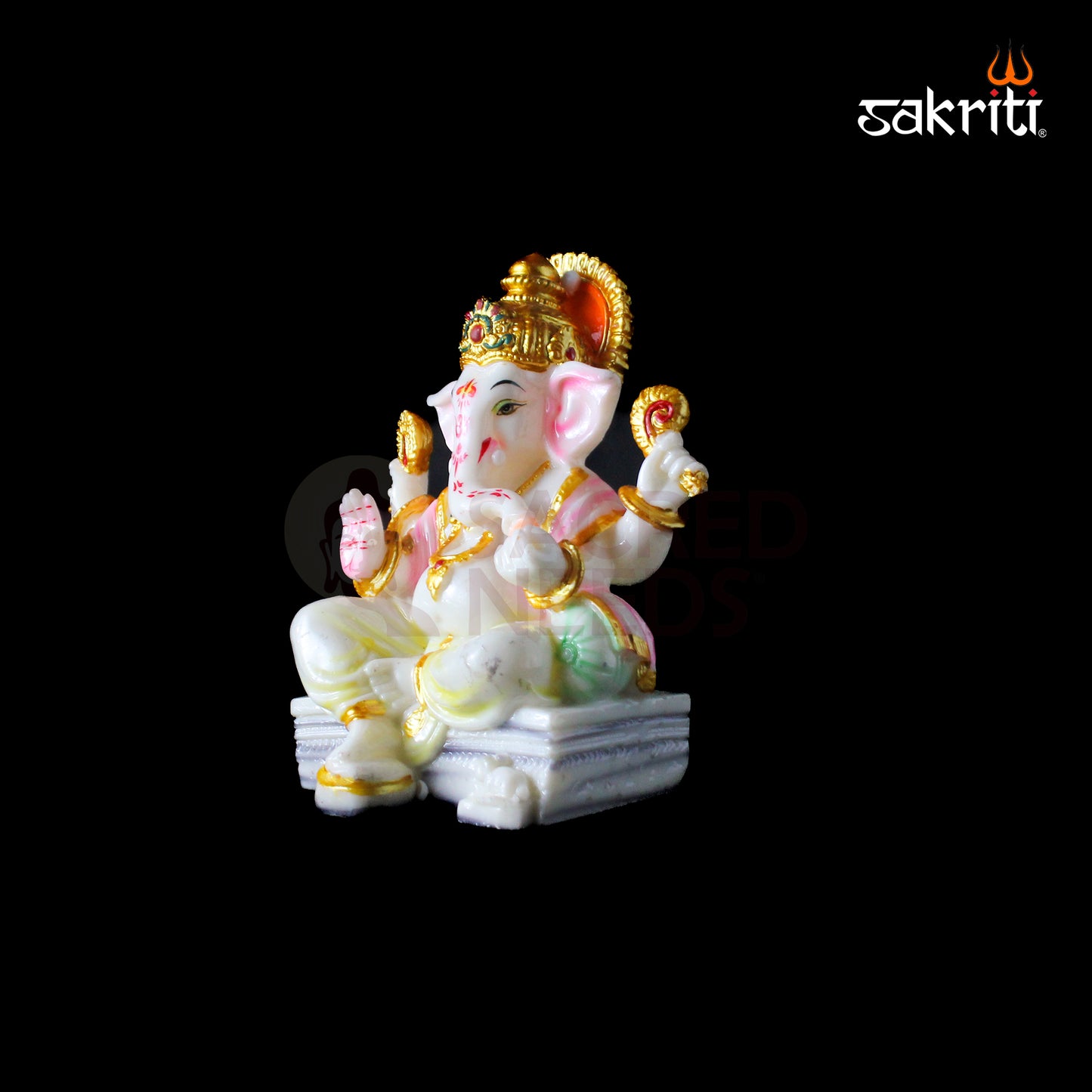 Marble Dust Ganesha – 6.7 Inch Height | Lord Ganesha Idol Statue for Temple, Pooja Room & Home Decor
