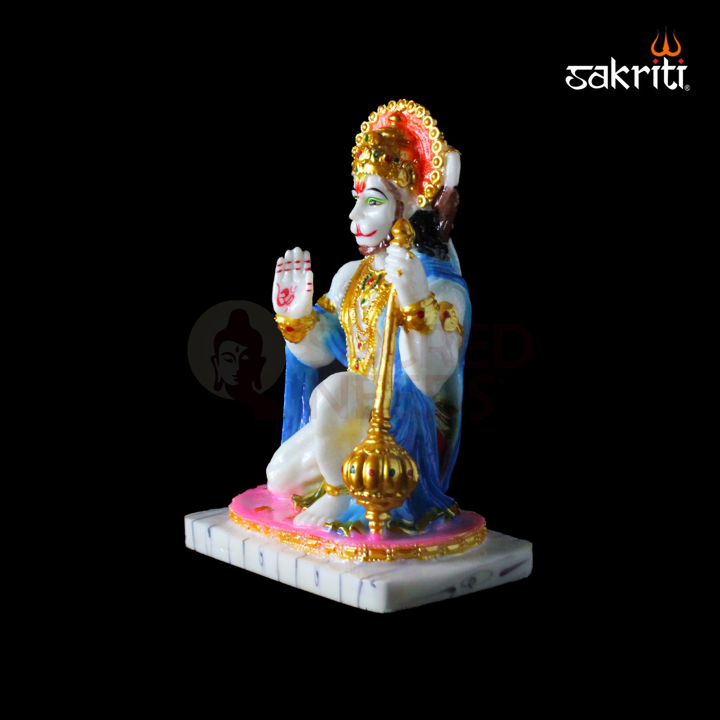 Marble Dust Hanuman – 8 Inch Height | Hanuman Idol Statue for Pooja Room, Temple & Home Decoration