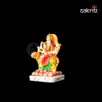 Marble Dust Durga – 5.2 Inch Height | Goddess Durga Idol Statue for Temple, Pooja Room & Home Decor