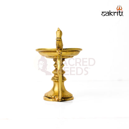 Brass Handle Arti – 5 Inch Height | Traditional Pooja Plate for Worship & Rituals