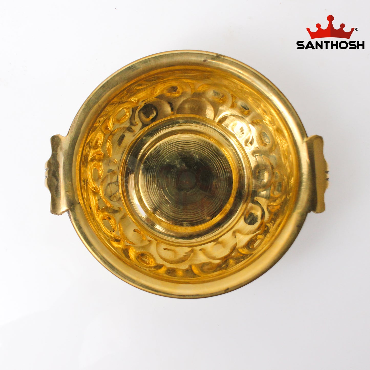 ICC Handle Urli Embossed – 2.8 Inch Height | Decorative Pooja & Home Table Display