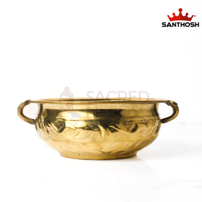 ICC Handle Urli Embossed – 2.8 Inch Height | Decorative Pooja & Home Table Display