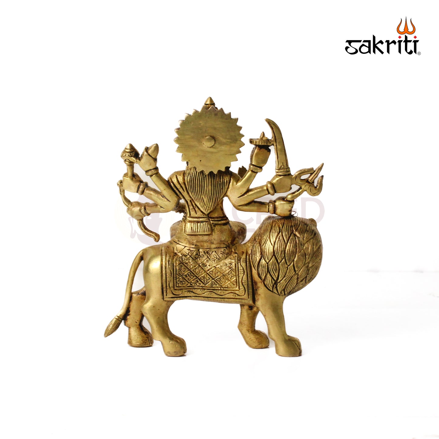 Brass Durga Idol – 7.4 Inch Height | Goddess Durga Statue for Pooja Room, Temple & Home Decor