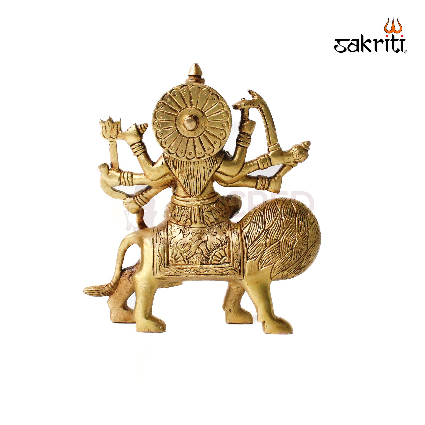 Brass Durga Idol – 5.4 Inch Height | Traditional Durga Statue for Home Temple & Vastu Decor