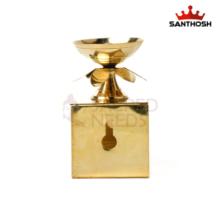 Brass Step Pyali 2 Deepam – 3.6 Inch Height | Traditional Deepam Lamp for Pooja Room & Home Decor