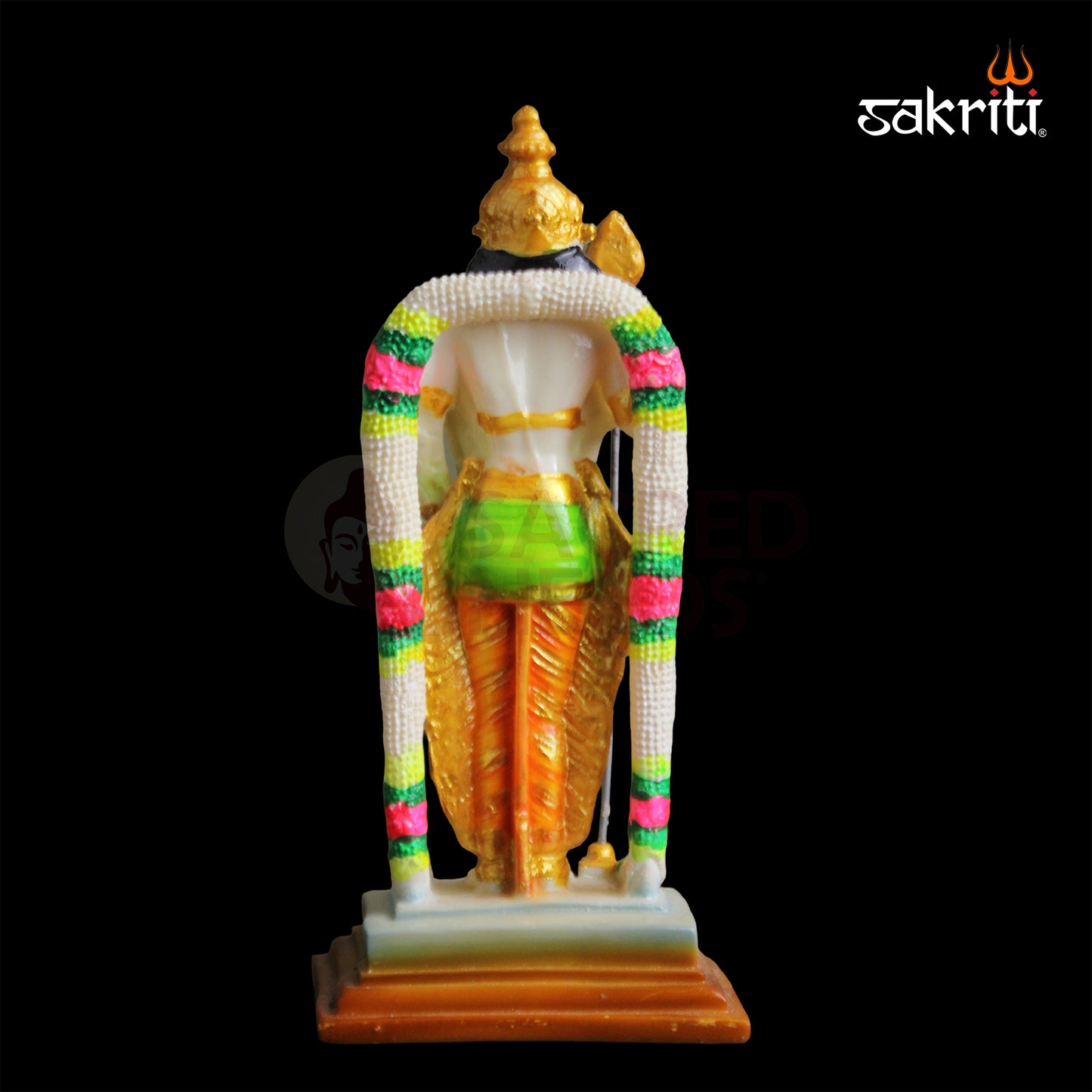 Sacred Needs Marble Dust Murugan Idol – 6.7 Inch (17 cm) Height | Elegant Lord Murugan Statue for Pooja Room, Home Décor & Gifting