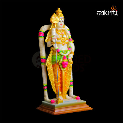 Sacred Needs Marble Dust Murugan Idol – 12.5 Inch Height | Large Lord Murugan Statue for Home Temple, Pooja Room & Decorative Use