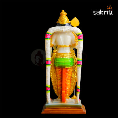 Sacred Needs Marble Dust Murugan Idol – 12.5 Inch Height | Large Lord Murugan Statue for Home Temple, Pooja Room & Decorative Use