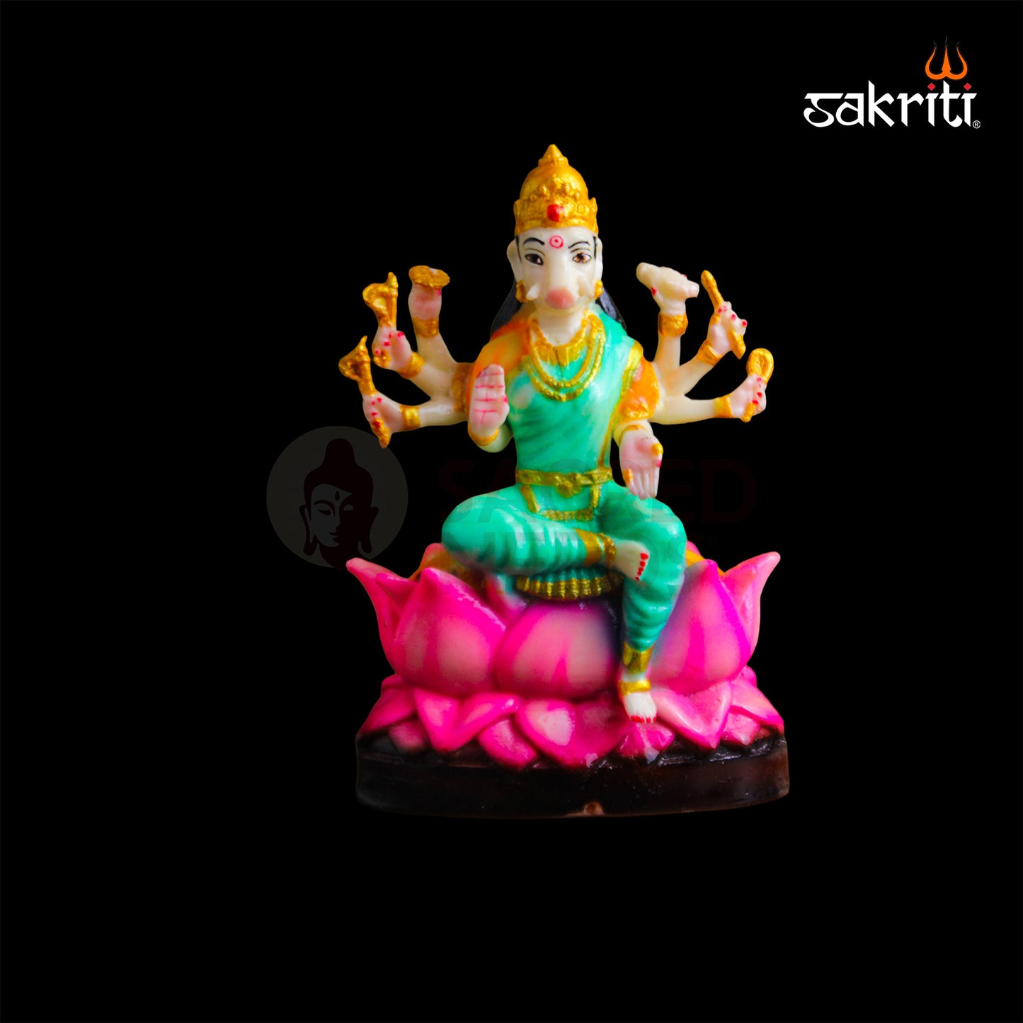 Marble Dust Varahi Amman Idol – 8 Inch Powerful Goddess Varahi Statue for Pooja & Home Decor