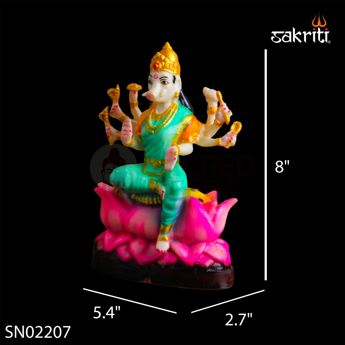 Marble Dust Varahi Amman Idol – 8 Inch Powerful Goddess Varahi Statue for Pooja & Home Decor