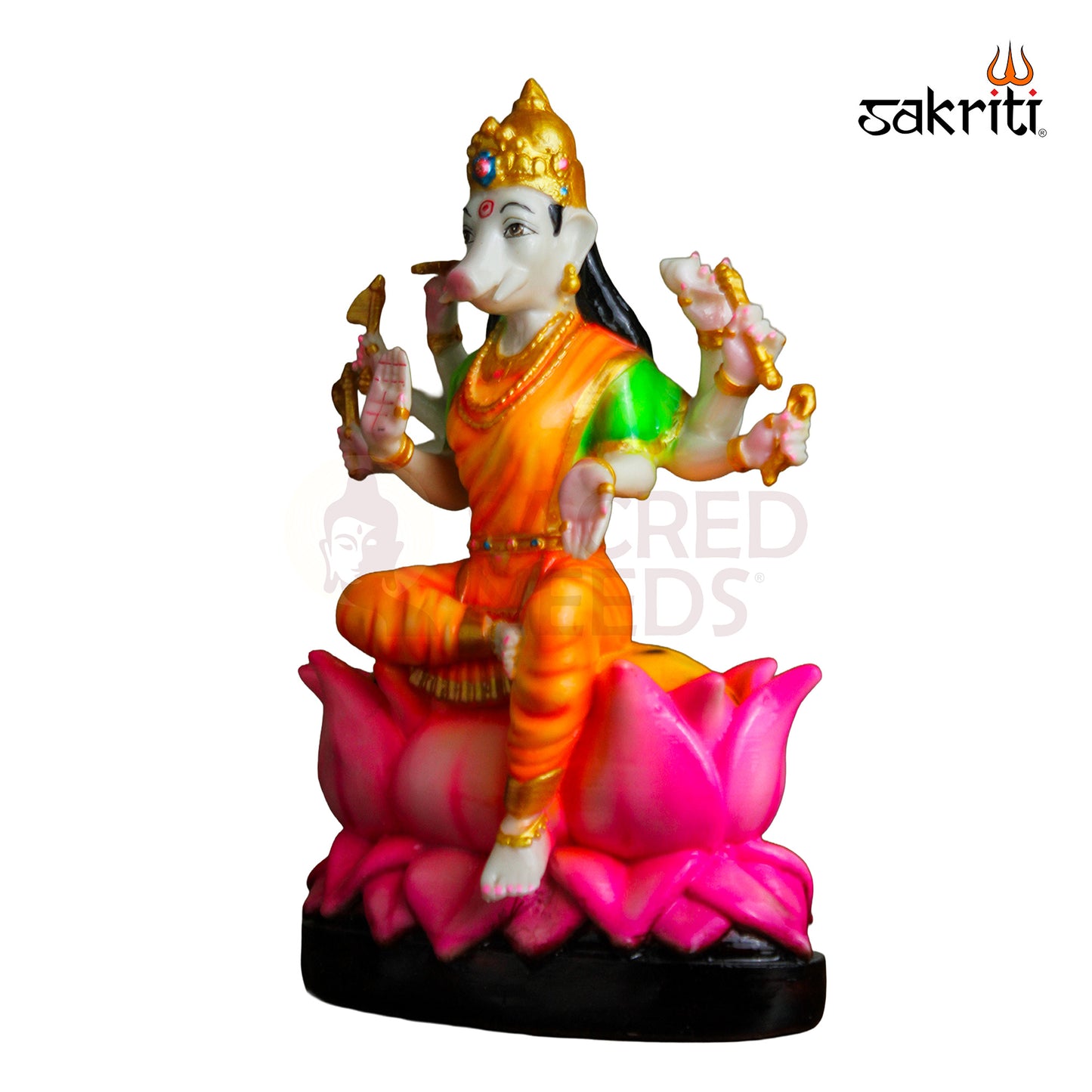 Marble Dust Varahi Amman – 12.7 Inch Majestic Goddess Varahi Statue for Temple & Home