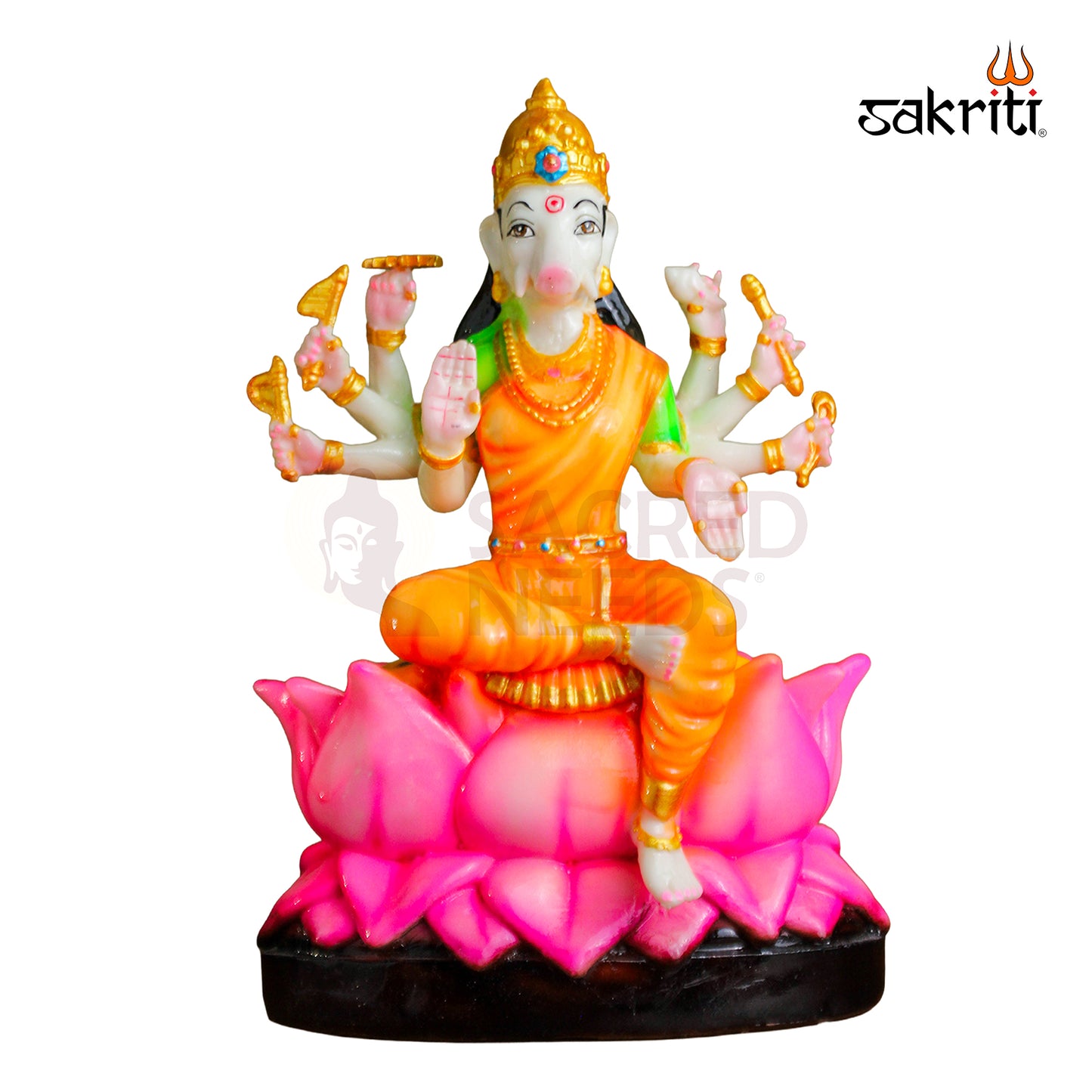 Marble Dust Varahi Amman – 12.7 Inch Majestic Goddess Varahi Statue for Temple & Home