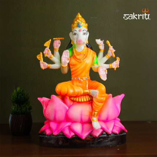 Marble Dust Varahi Amman – 12.7 Inch Majestic Goddess Varahi Statue for Temple & Home