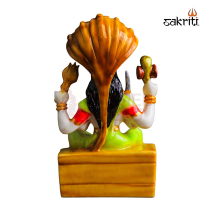 Marble Dust Karumari Amman Idol – 9.5 Inch Powerful Goddess Statue for Pooja Room