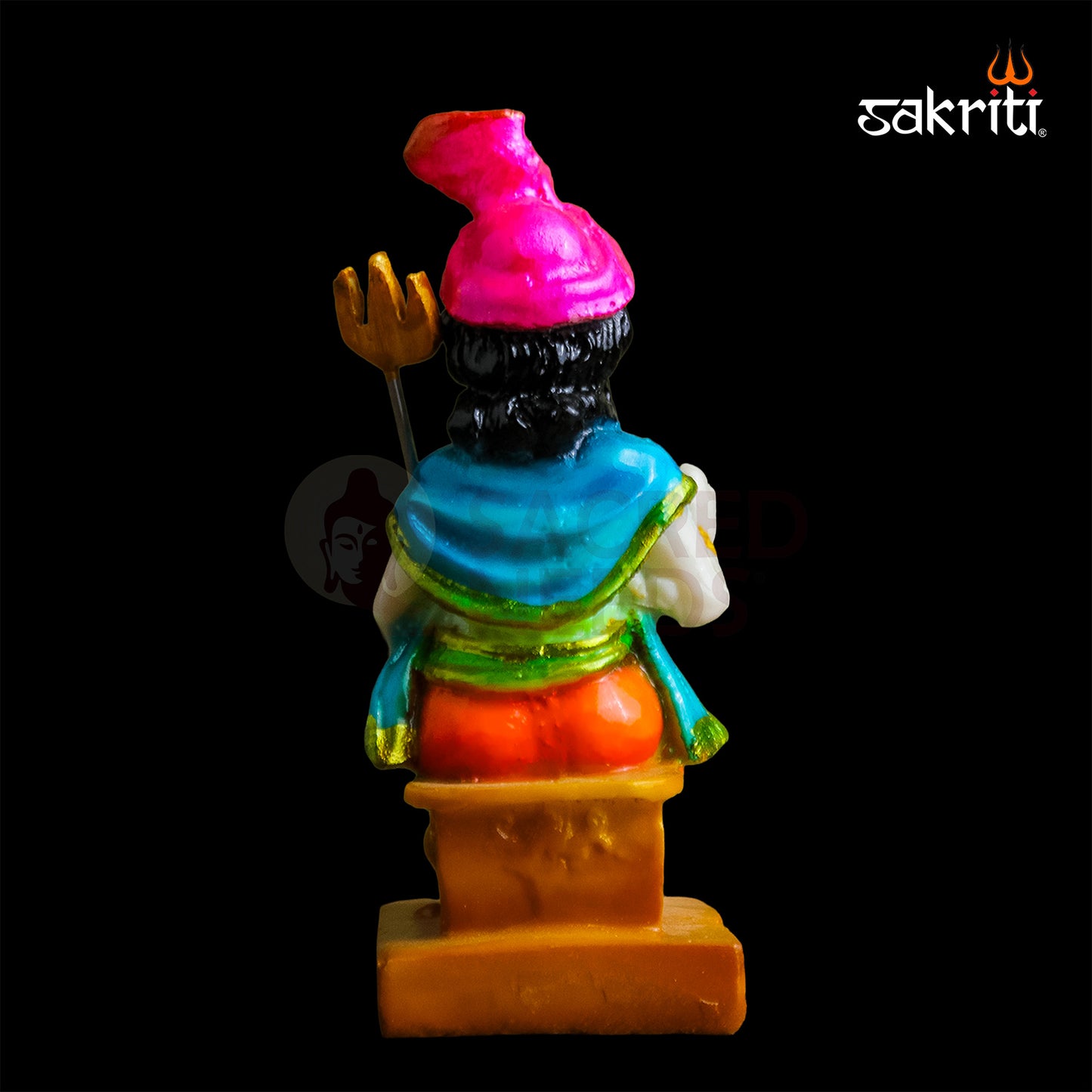 Marble Dust Muneeswaran Idol – 5.4 Inch Guardian God Statue for Pooja Room