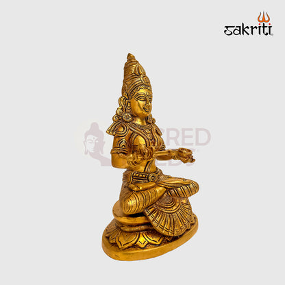 Brass Annapoorani Idol – 8.4 Inch | Goddess Annapoorna Statue for Home & Temple