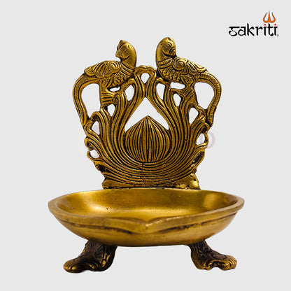 Brass Kili Vilakku – 5.7 Inch | Parrot Deepam for Pooja & Auspicious Decor