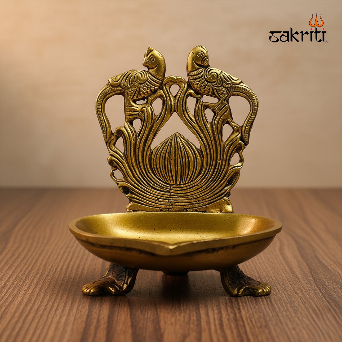 Brass Kili Vilakku – 5.7 Inch | Parrot Deepam for Pooja & Auspicious Decor