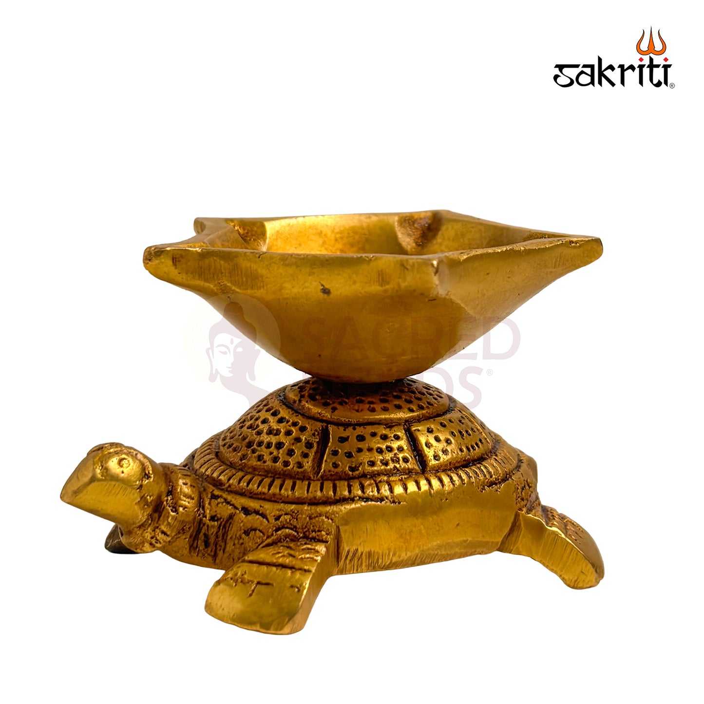 Brass Tortoise with Agal – 1.6 Inch | Vastu Tortoise Lamp for Home & Office