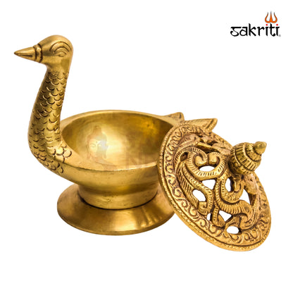 Brass Annam Dhoopkal – 4.7 Inch | Traditional Sambrani Holder for Temple Use